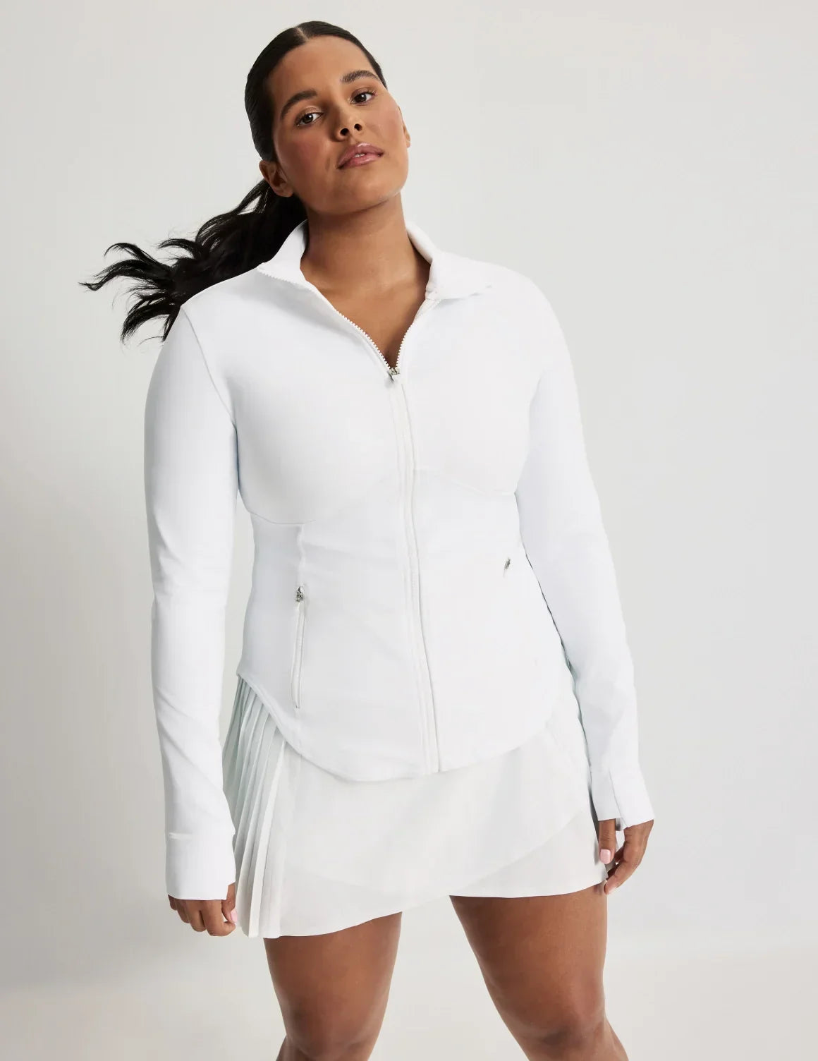 Crosscourt Fitted Jacket – White – view 2 of 12