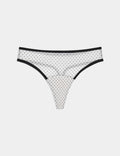 White with Black Polka Dot
