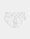 White with Black Polka Dot