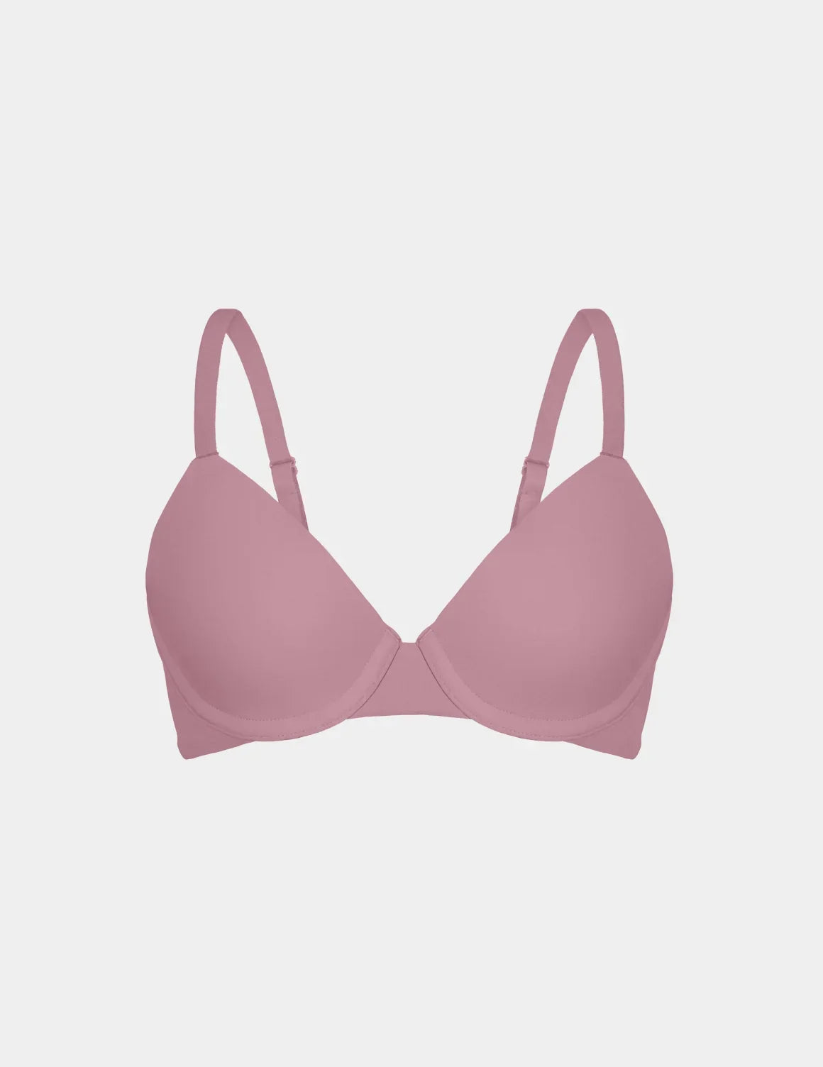 View of FreeFlex™ Demi Bra shown front-facing against a light gray background – Dusty Pink – view 9 of 42