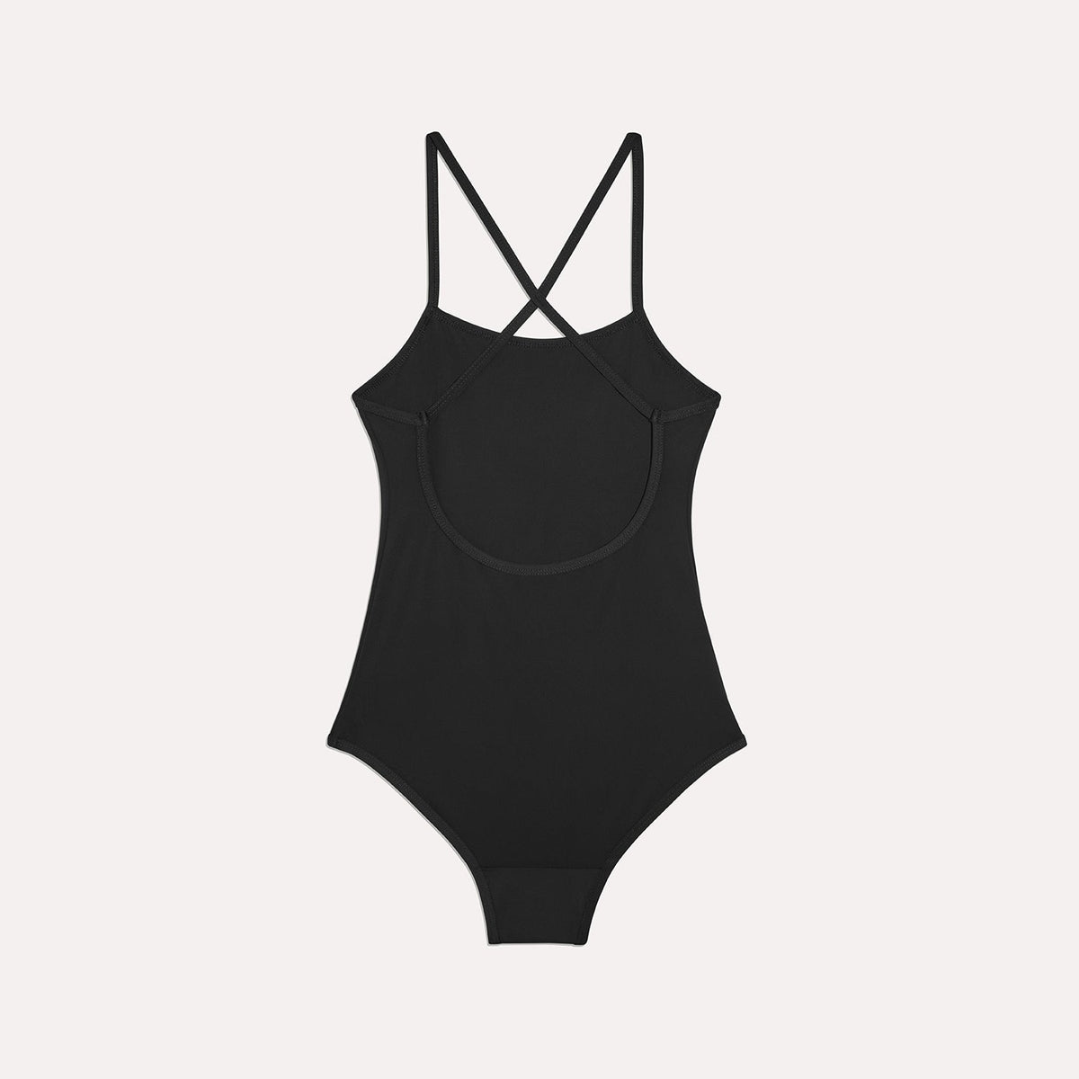 Teen Period Swim Freestyle One-Piece shown front-facing against a light gray background – Black – view 10 of 37