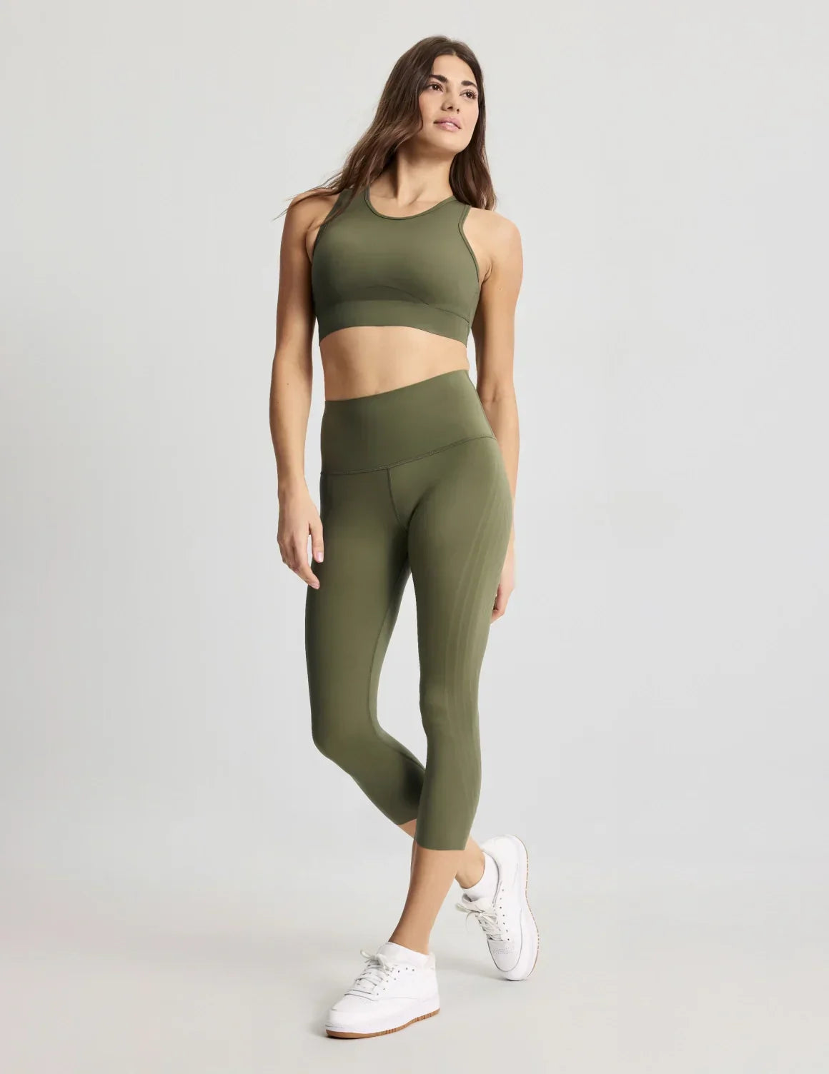 Front view of model highlighting the coverage and fit – Olive – view 2 of 11