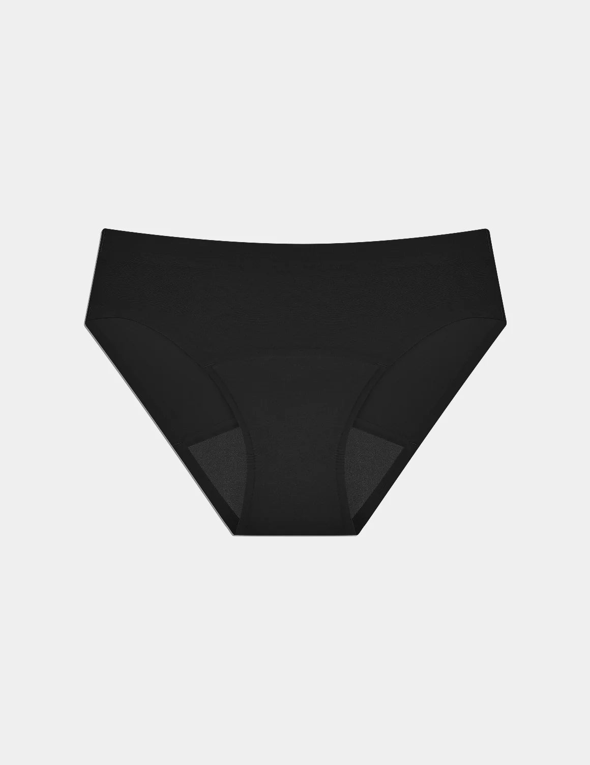 Teen Super Leakproof® No-Show Bikini shown front-facing against a light gray background – Black – view 2 of 49