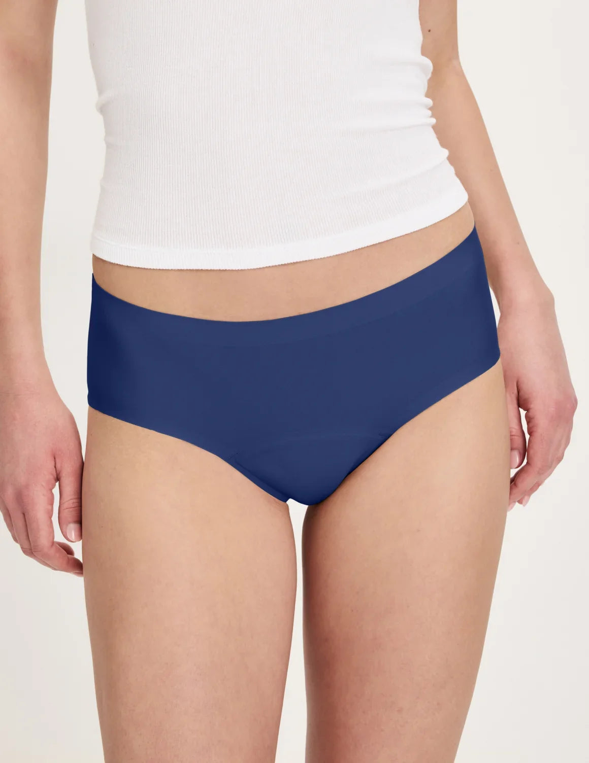 Front view of model wearing the Teen Super Leakproof® No-Show Boyshort highlighting the coverage and smooth fit – Night Sky – view 7 of 48