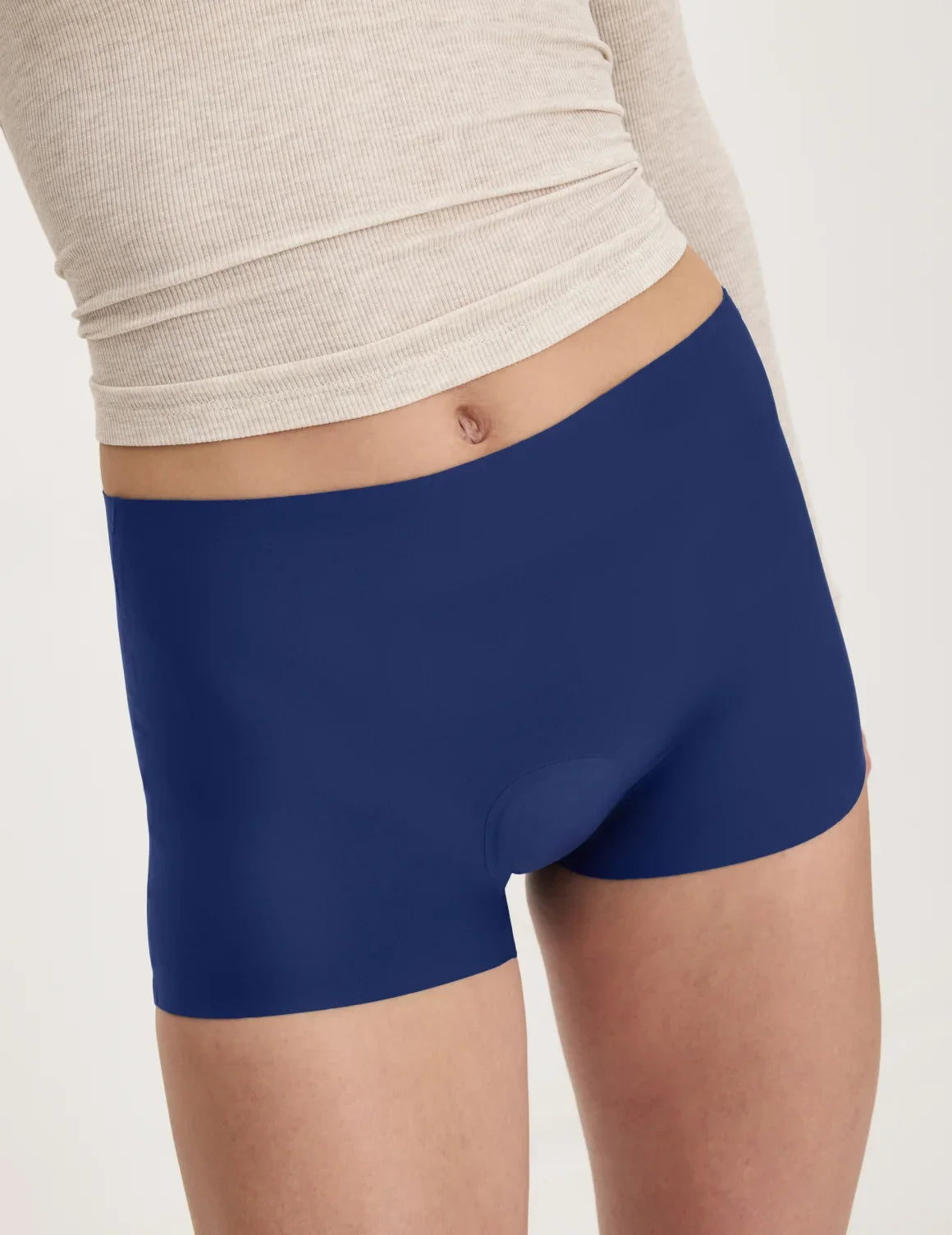 Front view of model wearing the Teen Super Leakproof® Sleepover Short highlighting the coverage and smooth fit – Night Sky – view 7 of 36