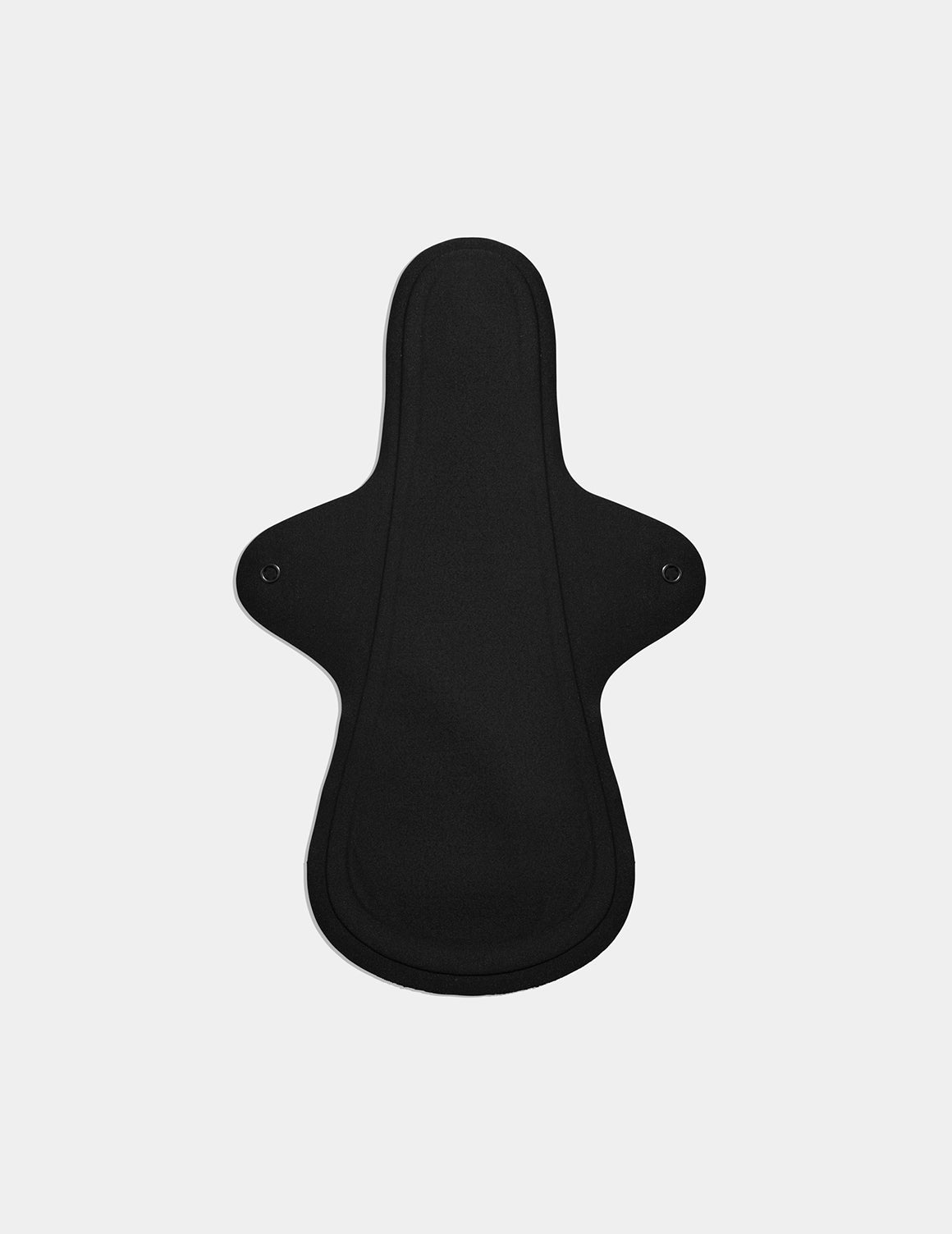 Super Leakproof® Reusable Snap Pads shown front-facing against a light gray background – Black – view 3 of 4