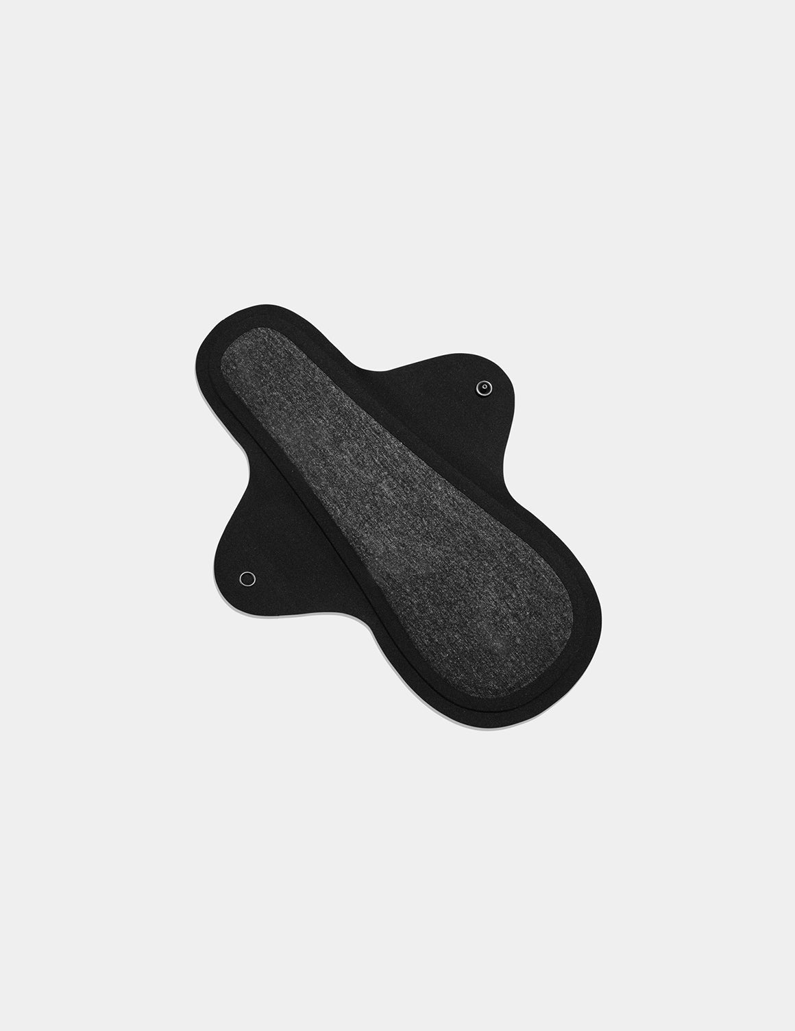 Super Leakproof® Reusable Snap Pads shown front-facing against a light gray background – Black – view 1 of 5