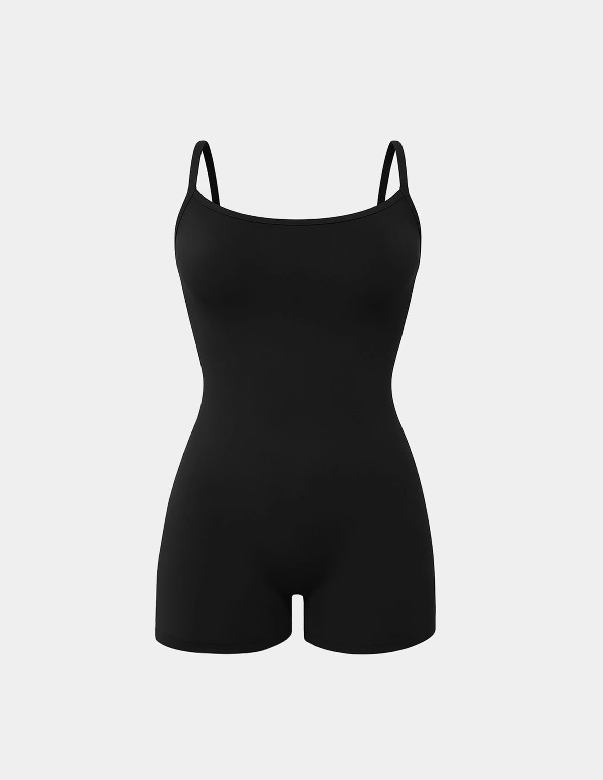 Sculpt Swim Shortie One Piece shown front-facing against a light gray background – Black – view 2 of 7