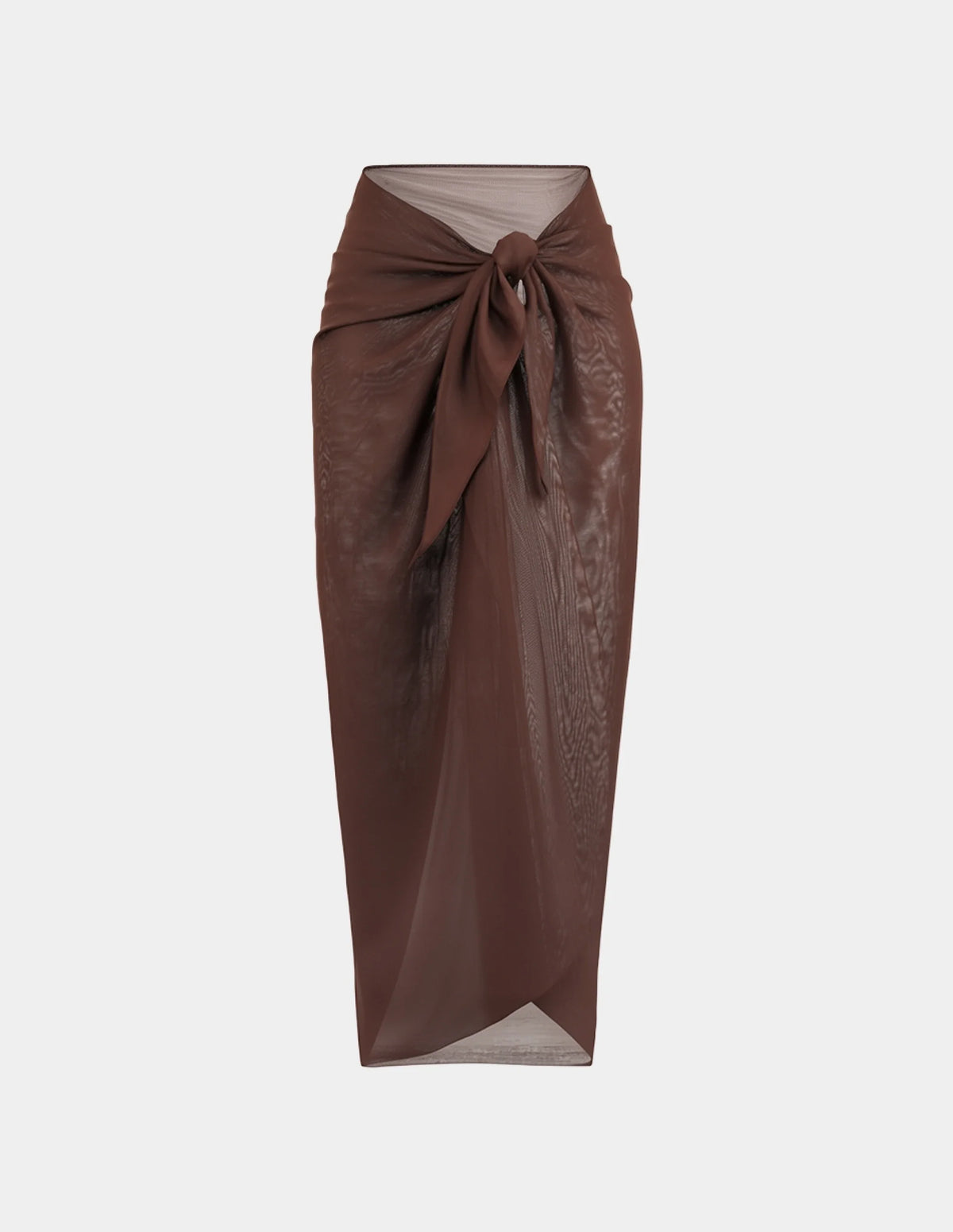Mesh Sarong shown front-facing against a light gray background – Espresso – view 5 of 9