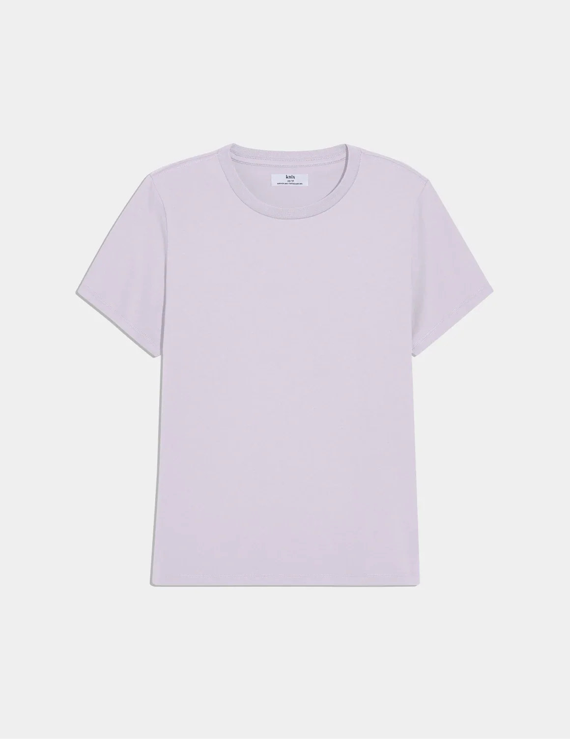 Cotton Relaxed T-Shirt shown front-facing against a light gray background – Lavender – view 12 of 20