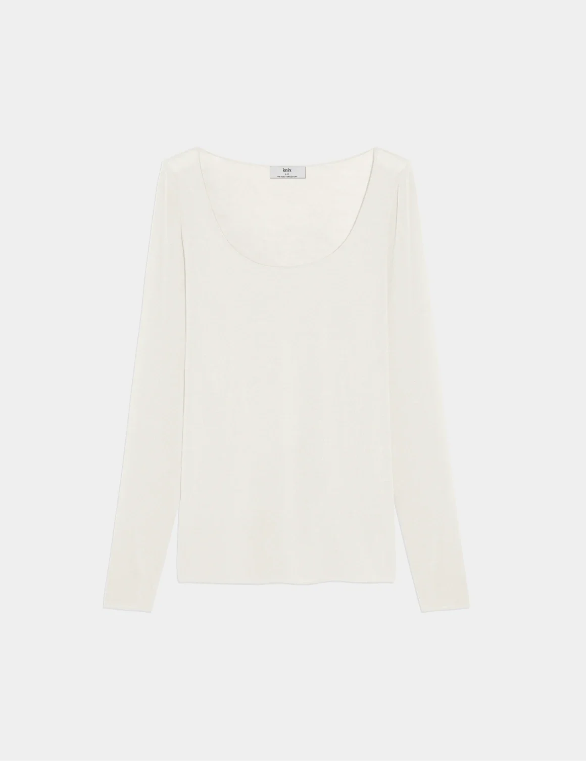 Cashmere Mist Scoop Top shown front-facing against a light gray background – Ivory – view 8 of 17