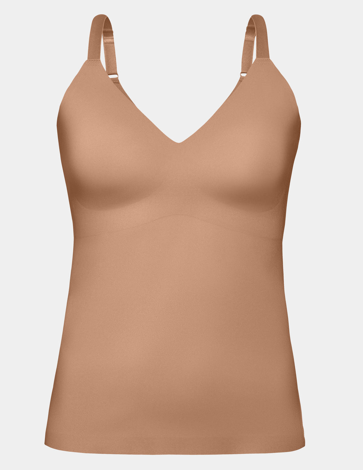 LuxeLift V-Neck Tank shown front-facing against a light gray background – Cavassa – view 6 of 20