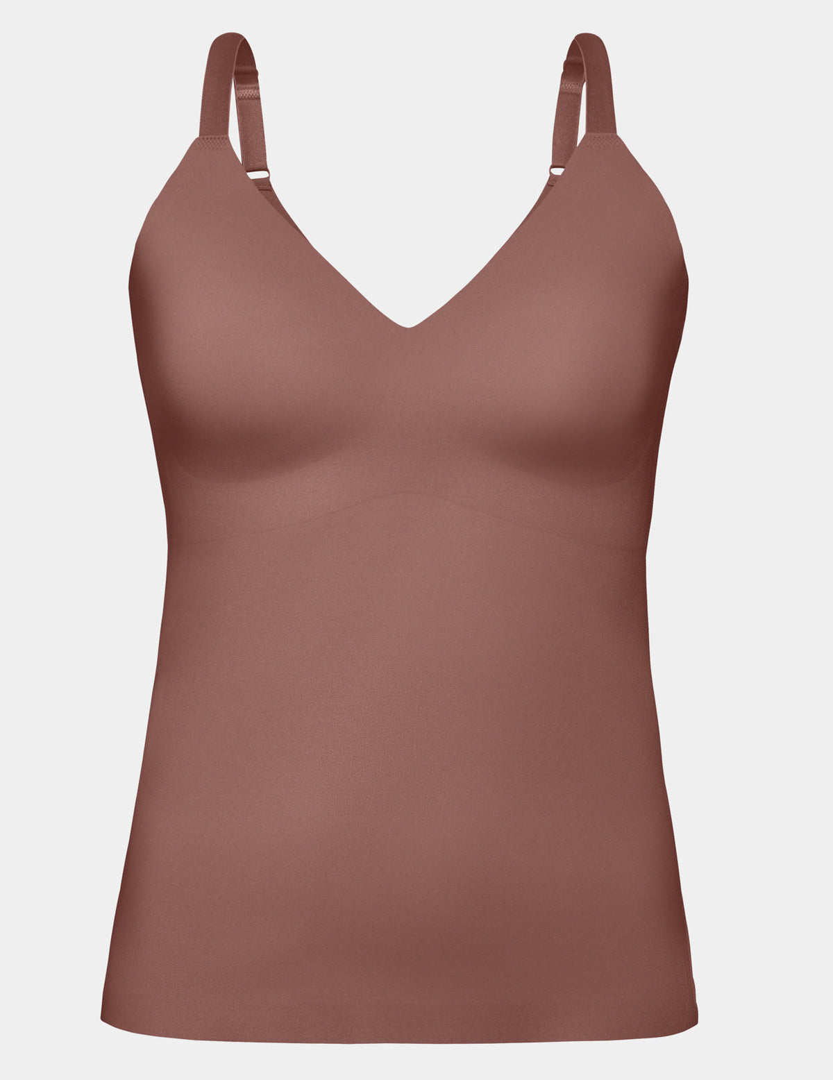 LuxeLift V-Neck Tank shown front-facing against a light gray background – Sola – view 7 of 20
