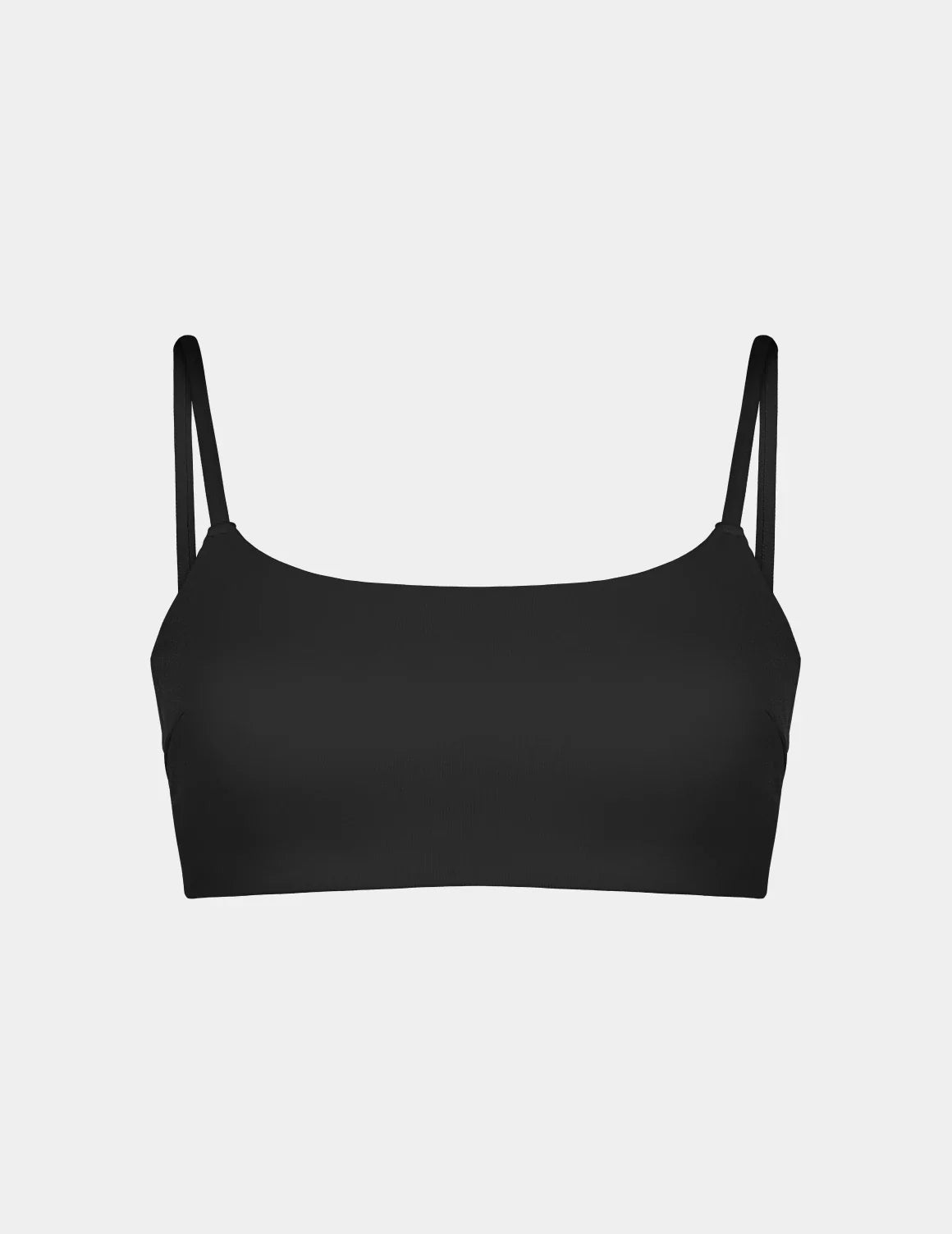 Sculpt Square Neck Bikini Top shown front-facing against a light gray background – Black – view 11 of 33