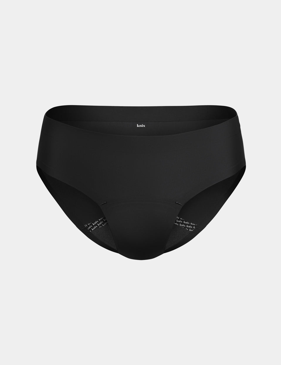 Leakproof UltraThin No-Show Bikini shown front-facing against a light gray background – Black – view 5 of 47