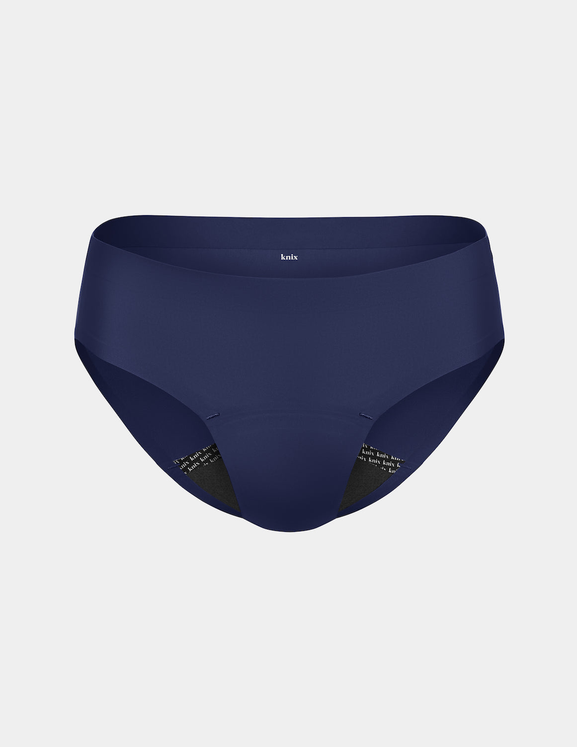Leakproof UltraThin No-Show Bikini shown front-facing against a light gray background – Midnight – view 8 of 47