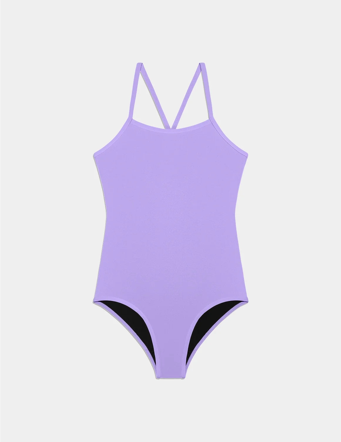 Teen Period Swim Freestyle One-Piece shown front-facing against a light gray background – Lavender Mist – view 2 of 37