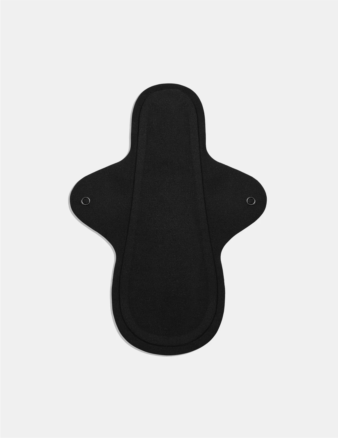 Teen Super Leakproof Reusable Snap Pads shown front-facing against a light gray background – Black – view 2 of 5