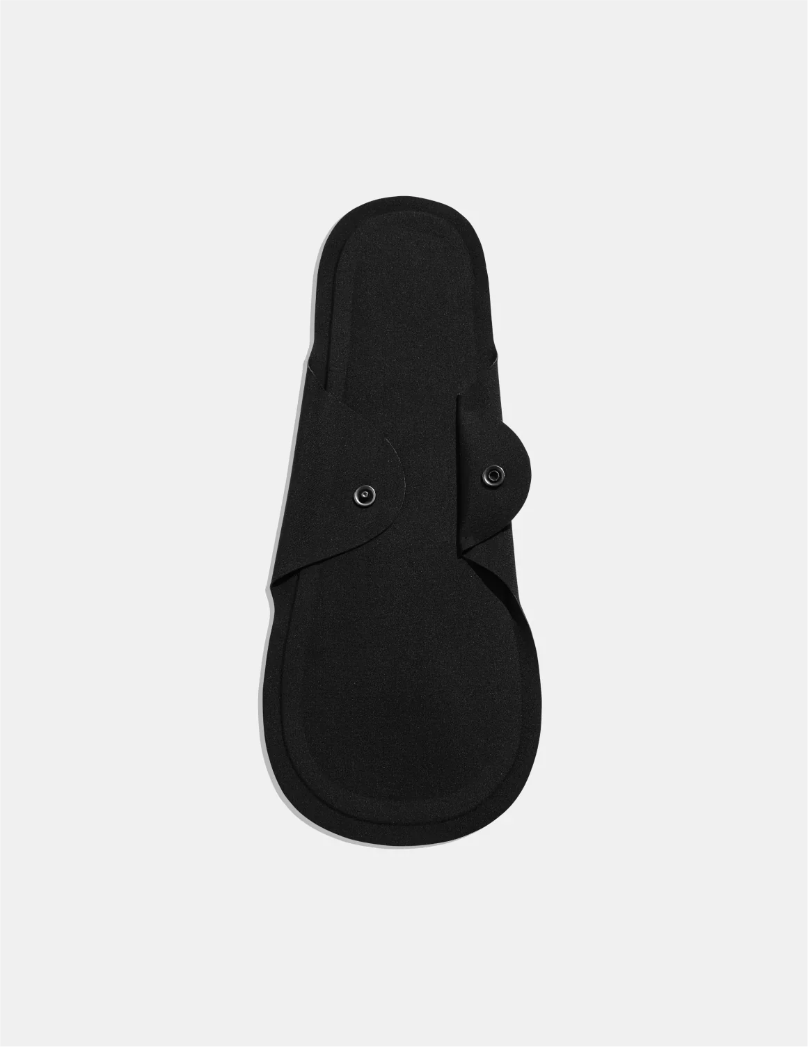 Teen Super Leakproof Reusable Snap Pads shown front-facing against a light gray background – Black – view 5 of 5