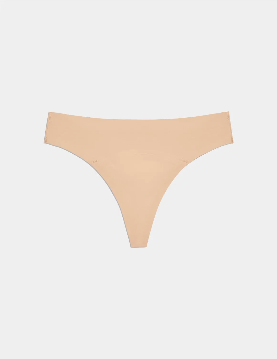 Teen Leakproof UltraThin No-Show Thong shown front-facing against a light gray background – Warm Sand – view 4 of 34