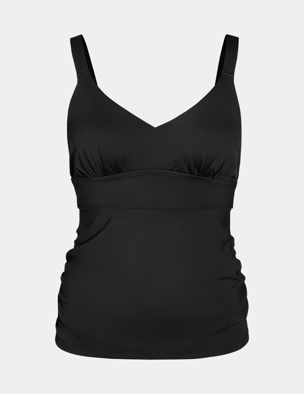 Tankini Top shown front-facing against a light gray background – Black – view 2 of 4