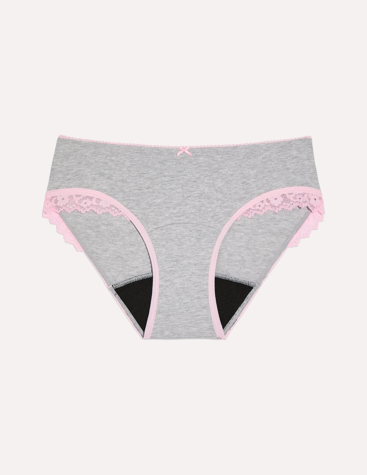 Teen Light Leakproof Cotton Bikini Underwear – Heather Grey – view 2 of 17