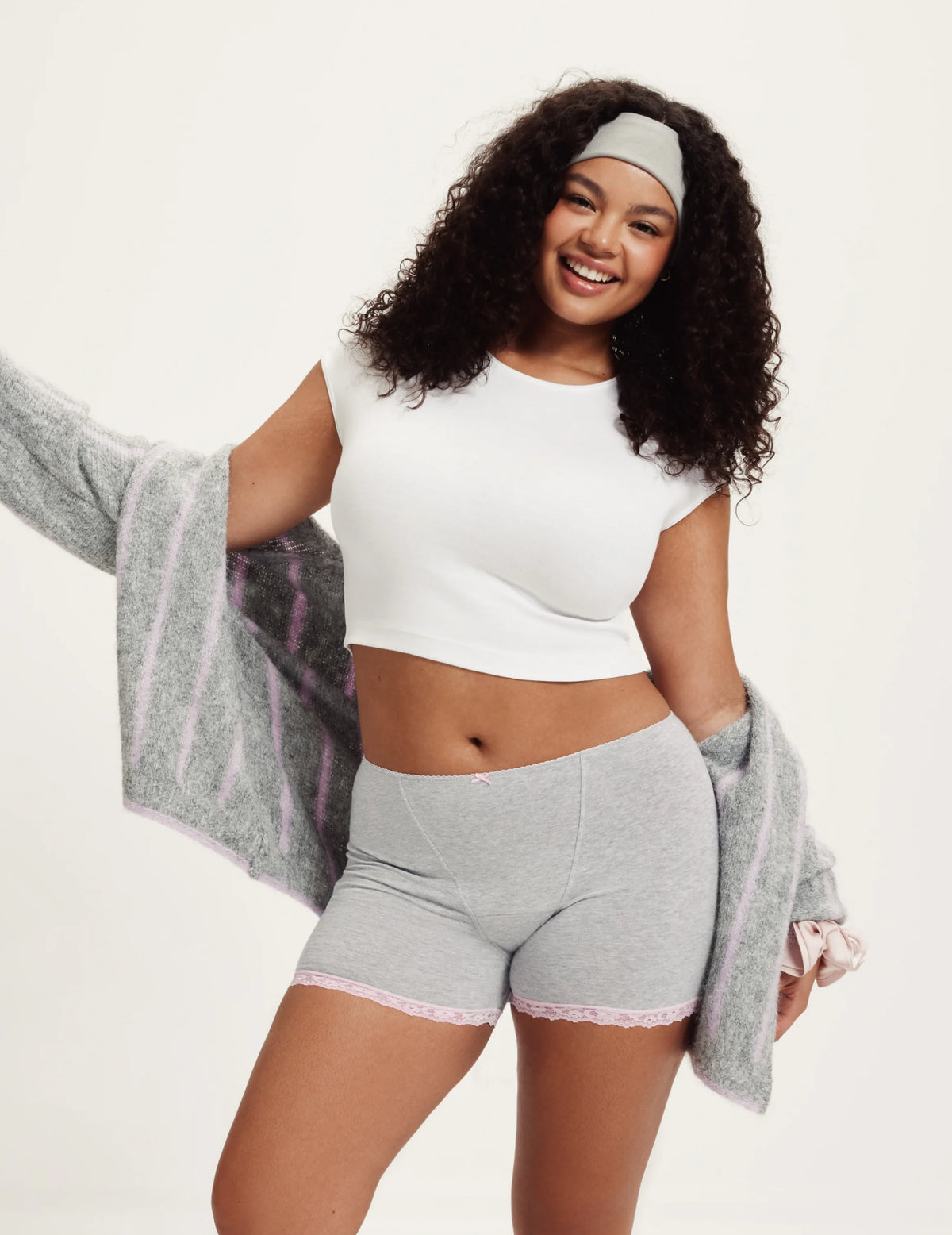 Teen Light Leakproof Cotton Boxer – Heather Grey – view 1 of 16