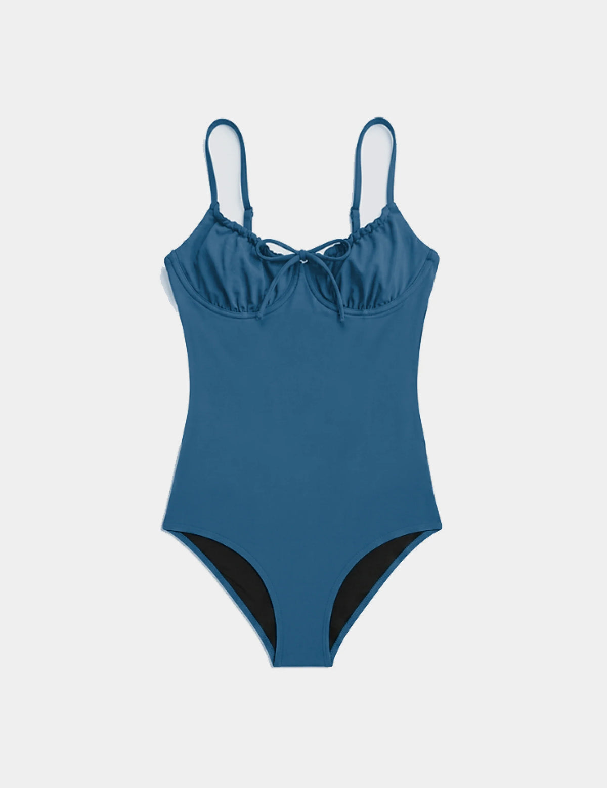 Teen Period Swim Front Tie One Piece shown front-facing against a light gray background – Blue Coast – view 2 of 12