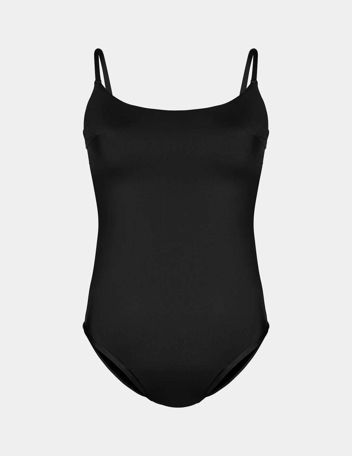 Leakproof Classic One Piece Swimsuit shown front-facing against a light gray background – Black – view 6 of 8