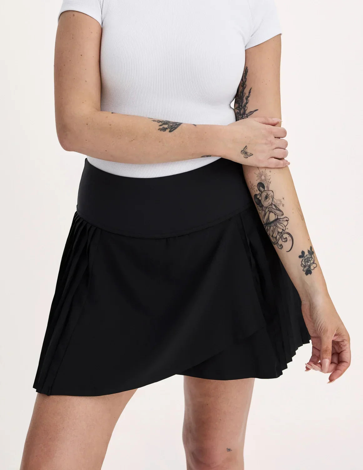 Crosscourt Pleated Skort – Black – view 7 of 13