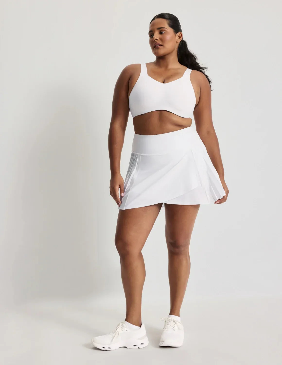 Crosscourt Pleated Skort – White – view 2 of 13