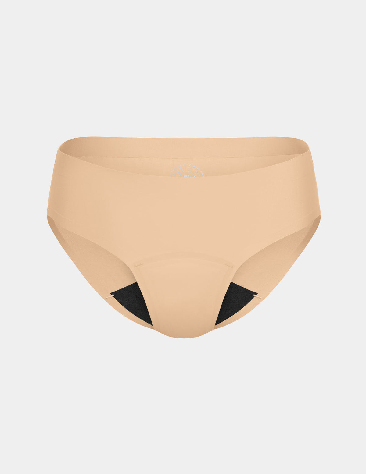 Teen Light Leakproof No-Show Bikini shown front-facing against a light gray background – Warm Sand – view 11 of 67