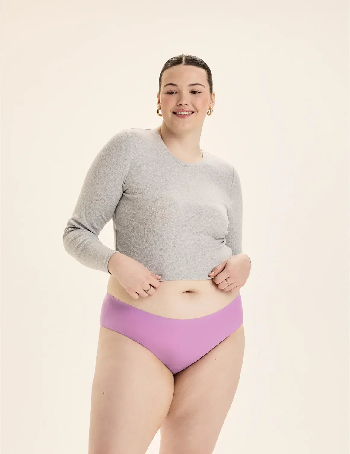 Front view of model wearing the Teen Leakproof UltraThin No-Show Bikini highlighting the coverage and smooth fit – Cosmo – view 1 of 72