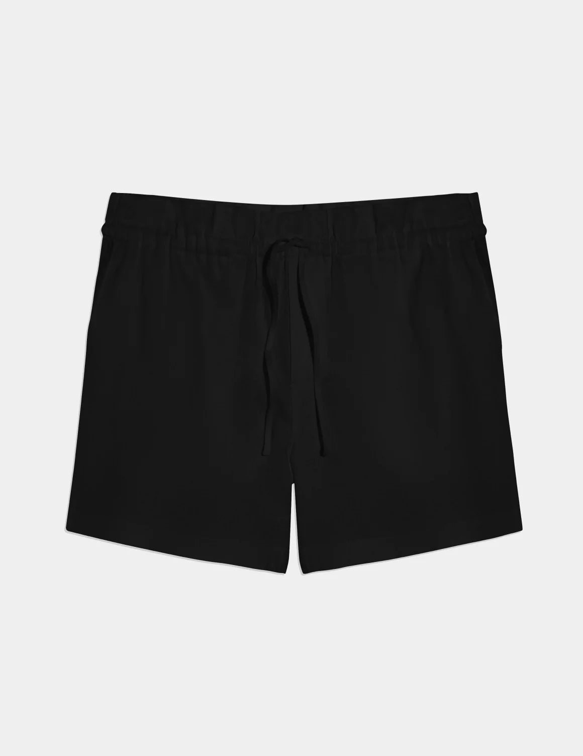 Linen Poolside Short shown front-facing against a light gray background – Black – view 2 of 13