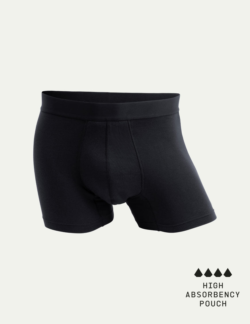 Men's EverDry Cotton Trunk 3" shown front-facing against a light gray background – Black – view 1 of 15