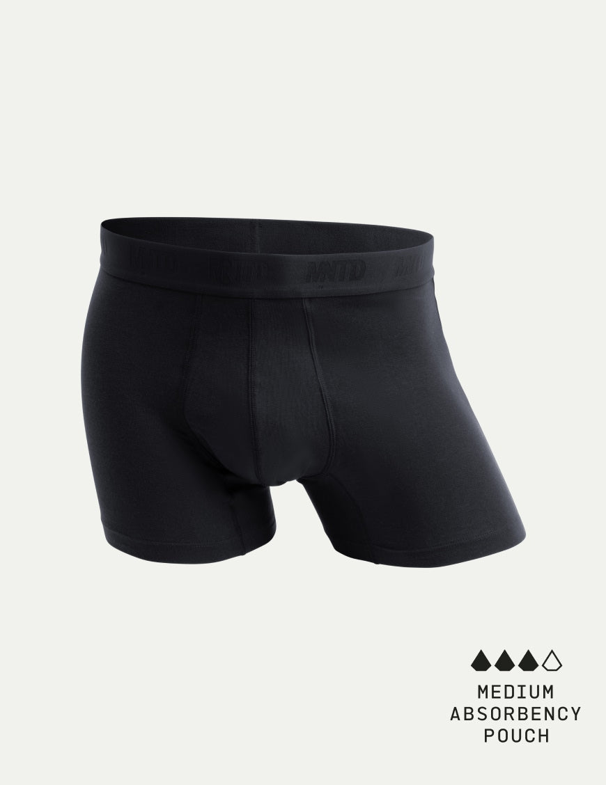 Men's Buffer Cotton Trunk 3" shown front-facing against a light gray background – Black – view 5 of 16