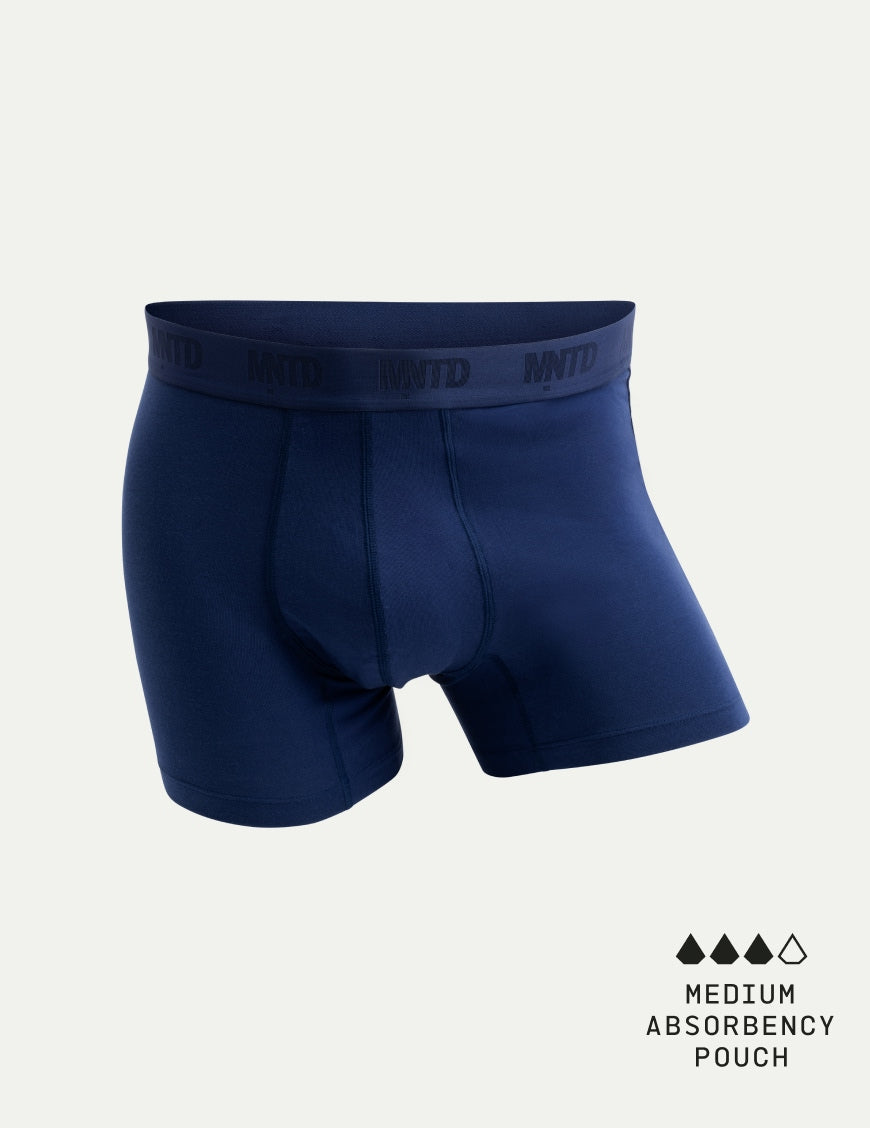 Men's Buffer Cotton Trunk 3" shown front-facing against a light gray background – Midnight – view 1 of 16