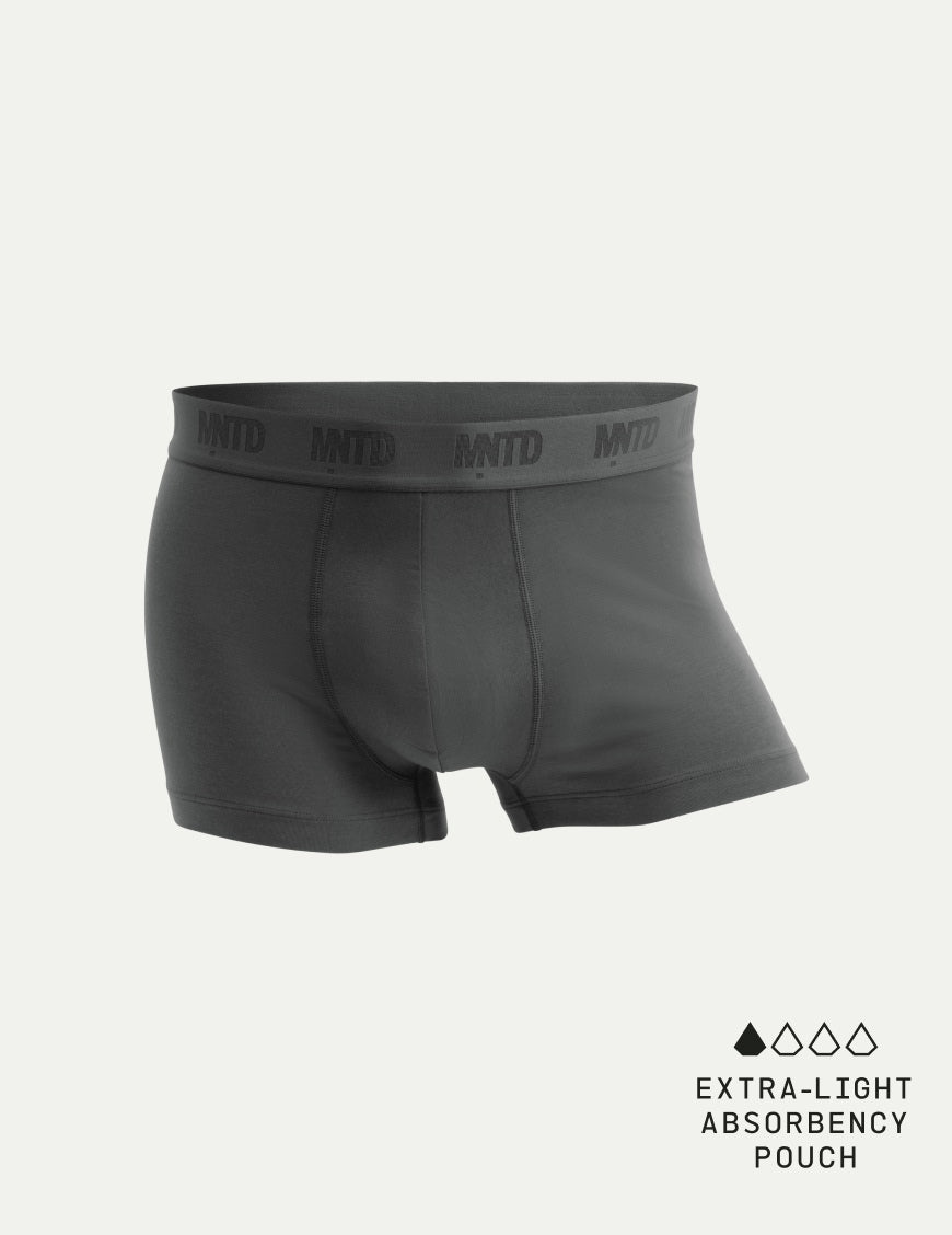 Men's Best Damn™ Cotton Modal Trunk 3" shown front-facing against a light gray background – Pewter – view 9 of 16