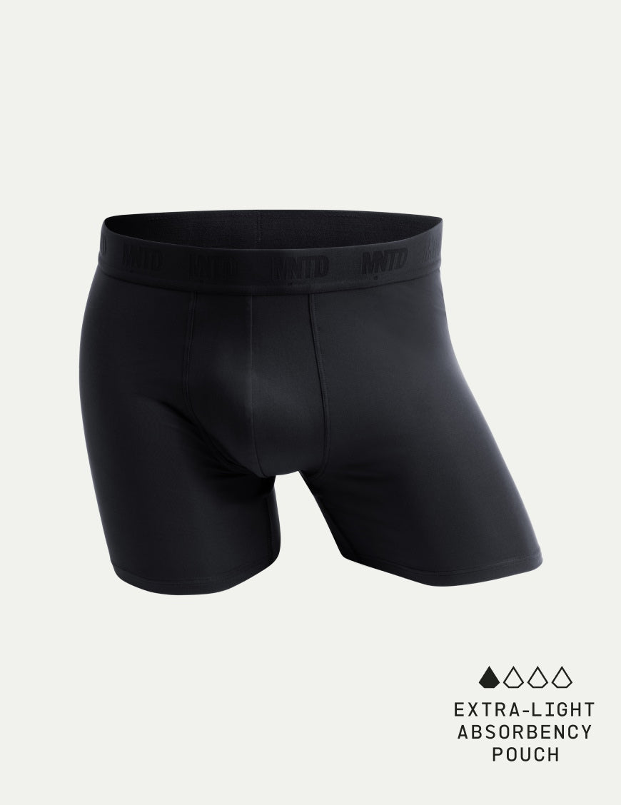 Men's ActivTemp™ Boxer Brief 5" shown front-facing against a light gray background – Black – view 1 of 14