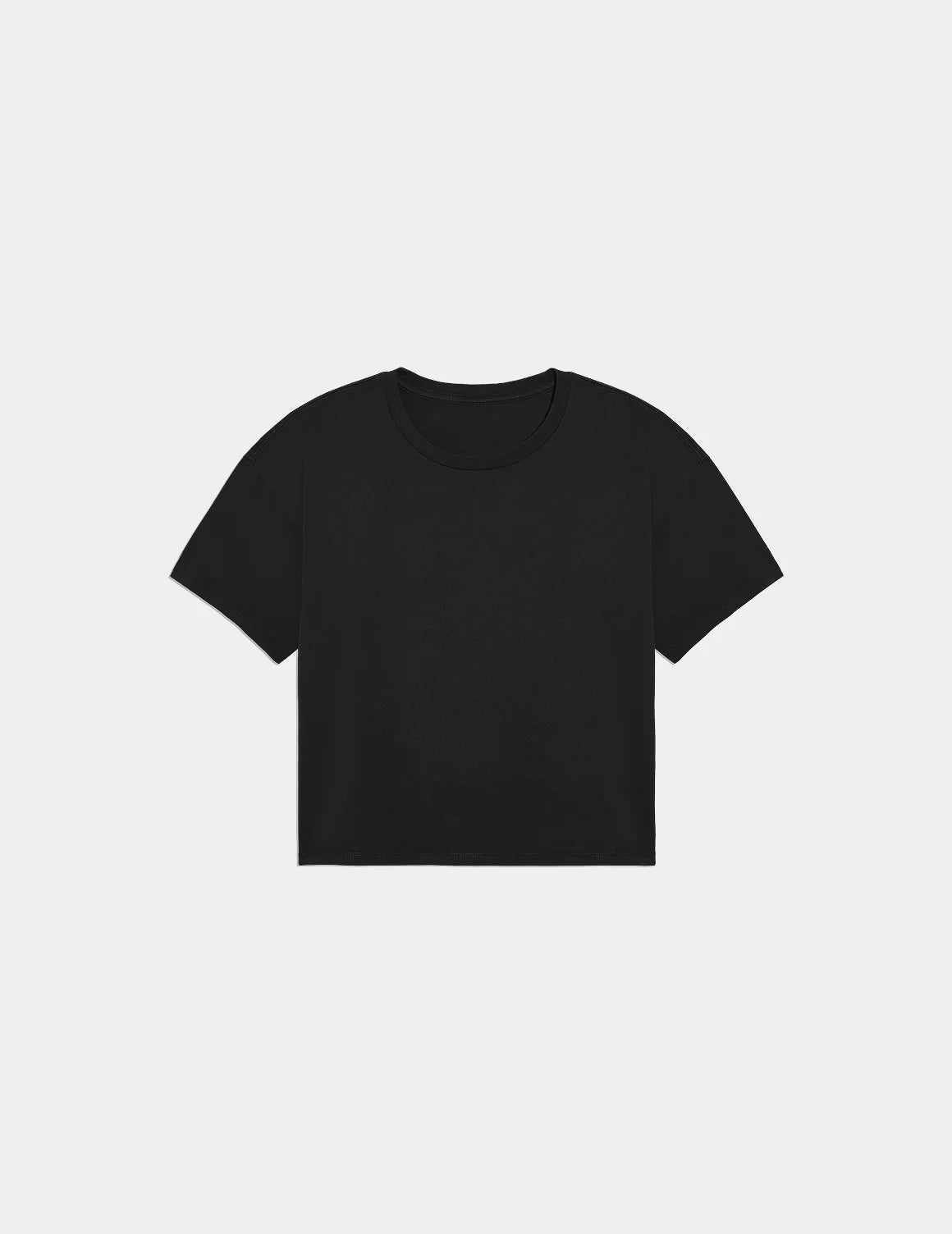 Mineral-Dyed Cotton T-Shirt shown front-facing against a light gray background – Washed Black – view 2 of 18