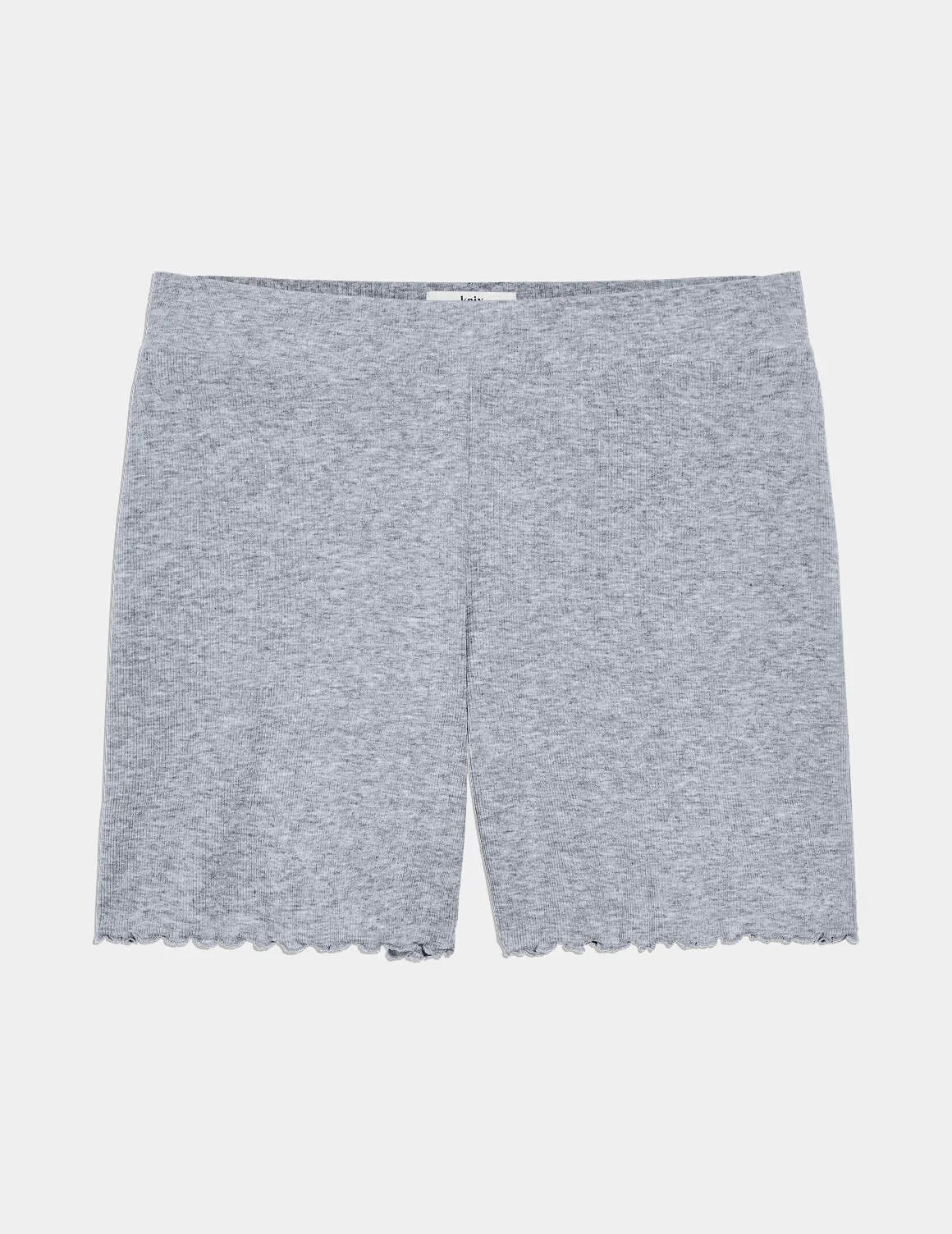 Modal Rib Short shown front-facing against a light gray background – Heathered Grey – view 2 of 16