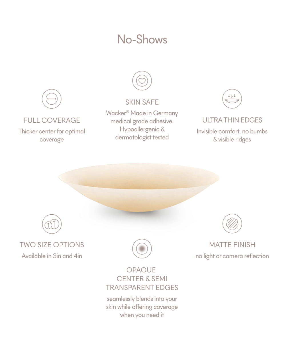 No-Show Adhesive Reusable Nipple Covers – Information graphic – view 5 of 15