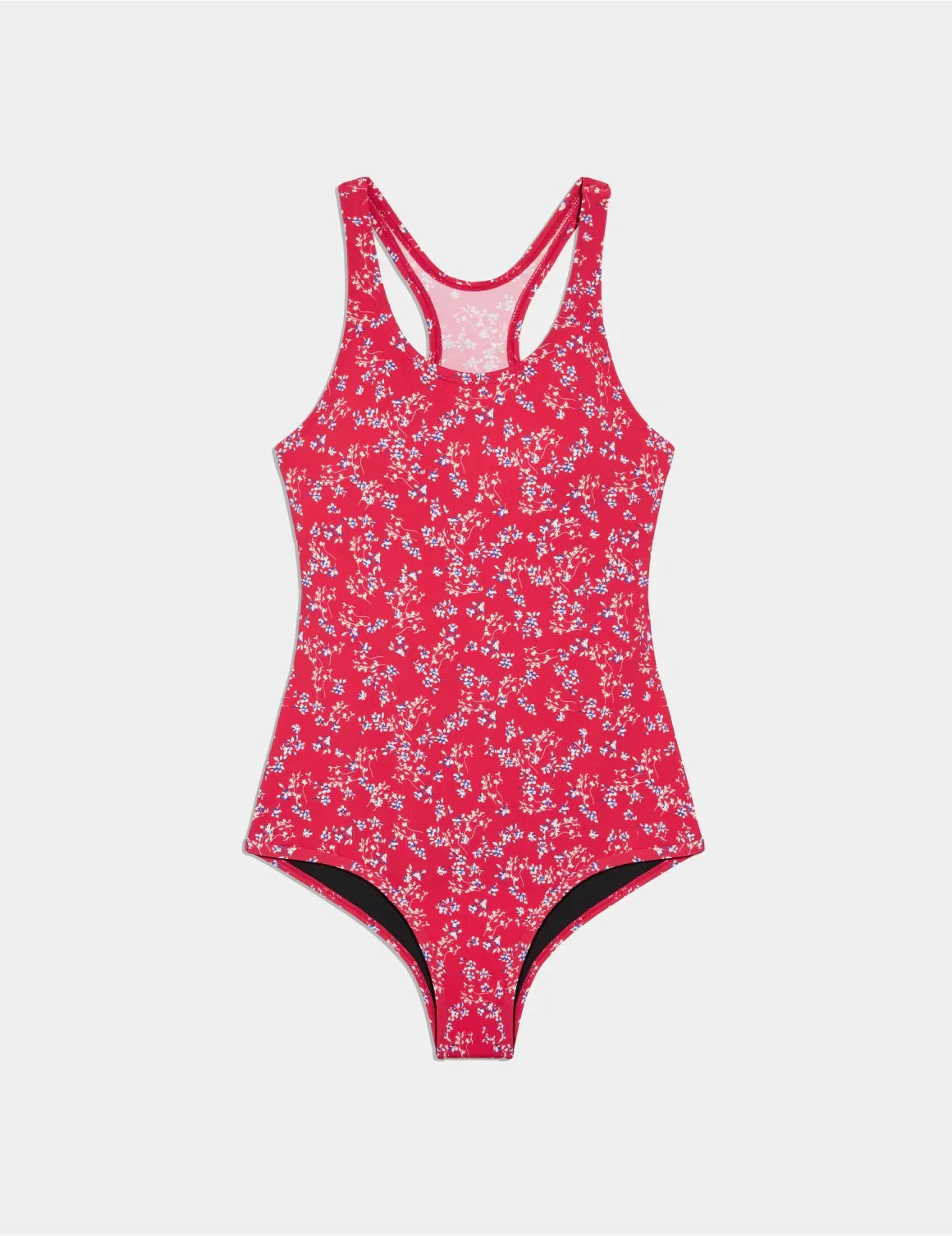 Teen Period Swim Sport One-Piece shown front-facing against a light gray background – Poppy Petal – view 8 of 62
