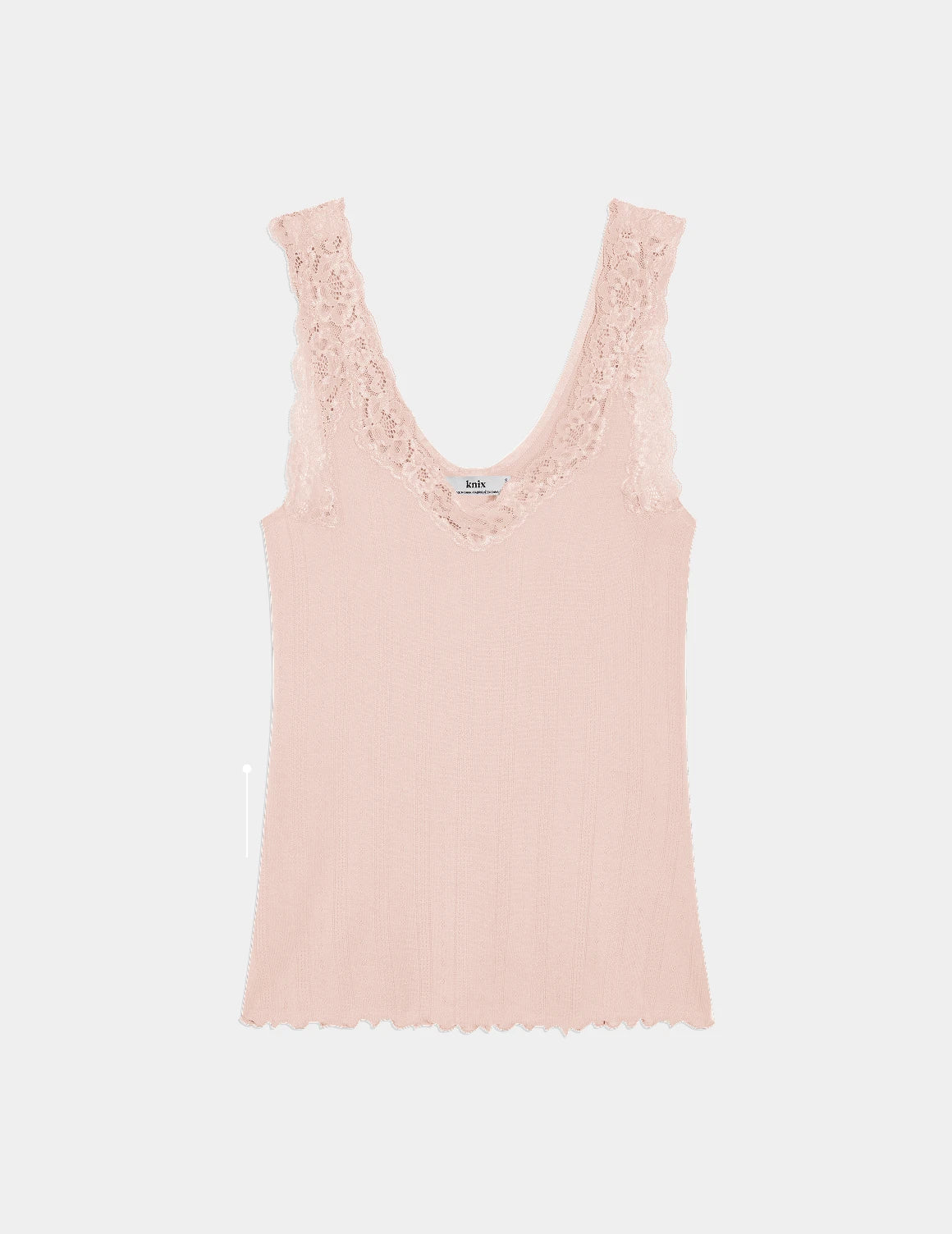 Pointelle Lace Tank shown front-facing against a light gray background – Hush – view 7 of 34