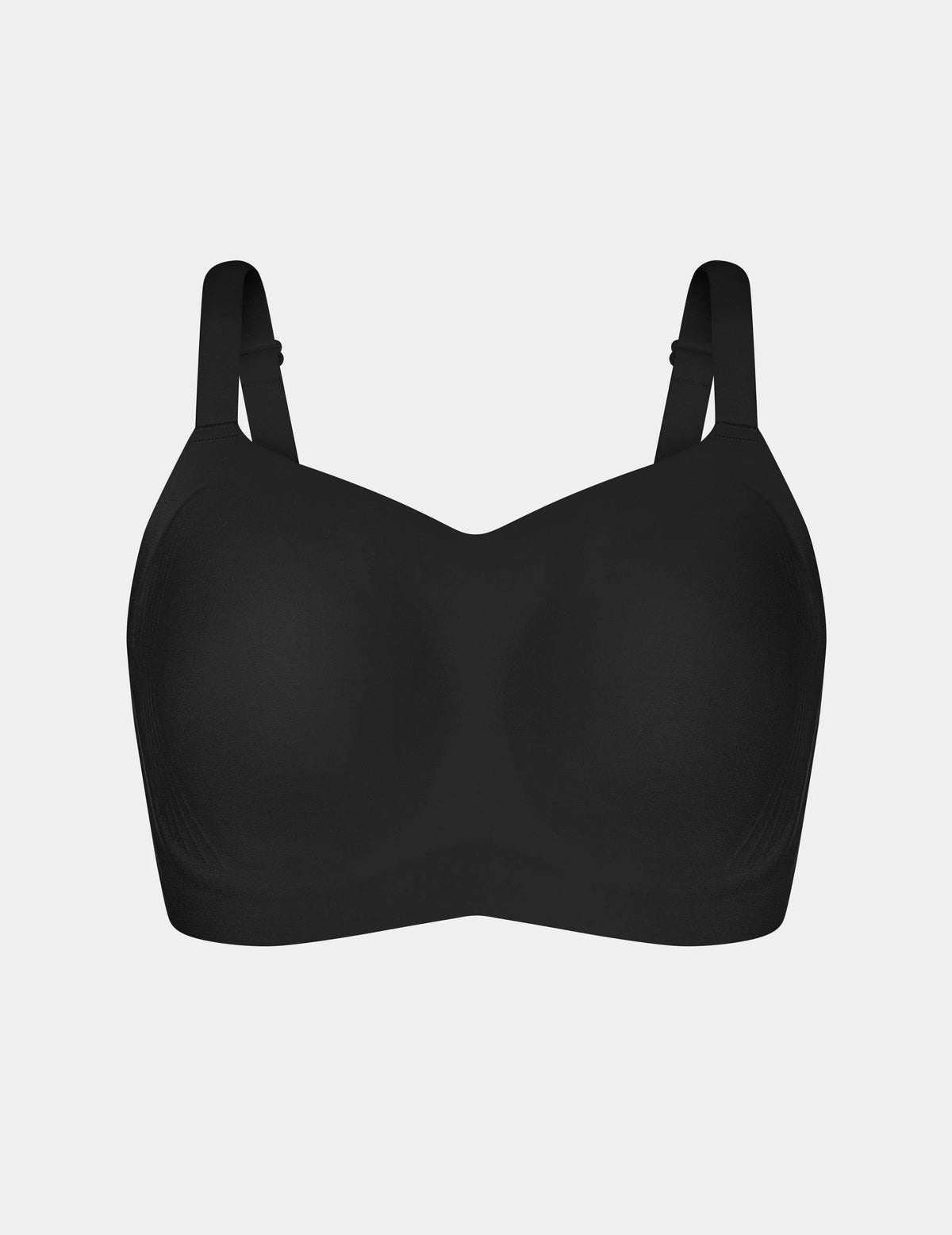 View of Revolution Busty Bra shown front-facing against a light gray background – Black – view 2 of 29
