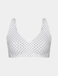 White with Black Polka Dot