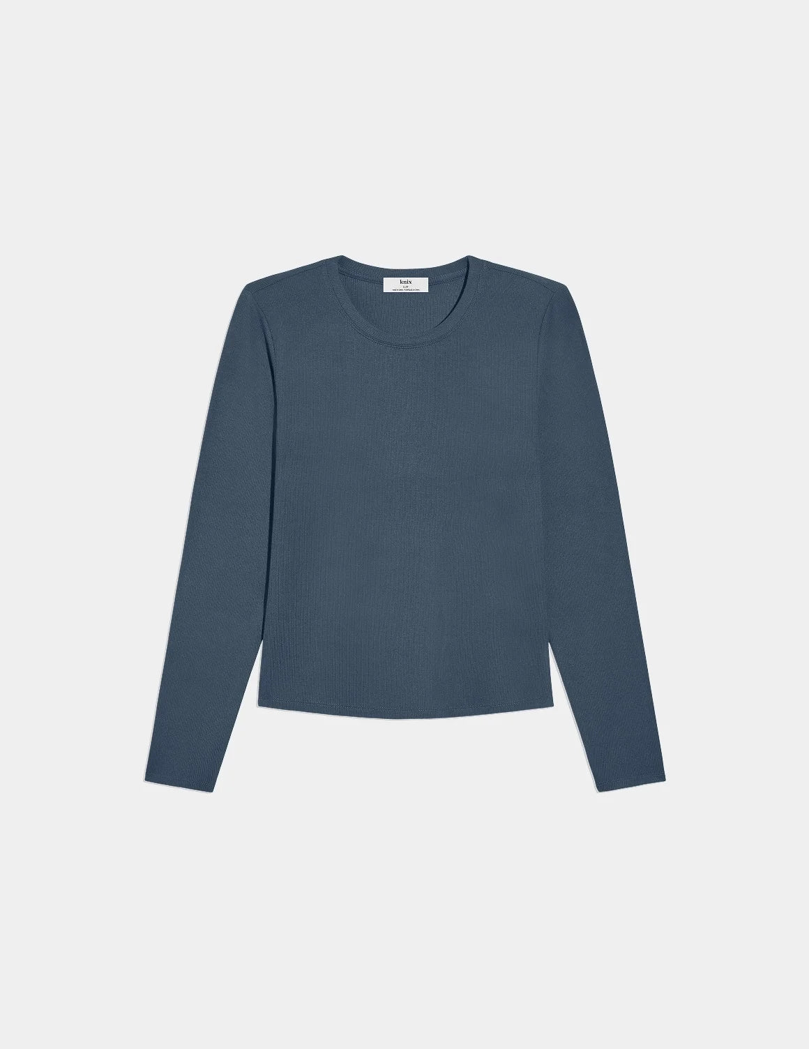 Modal Rib Long Sleeve shown front-facing against a light gray background – Twilight Navy – view 8 of 21