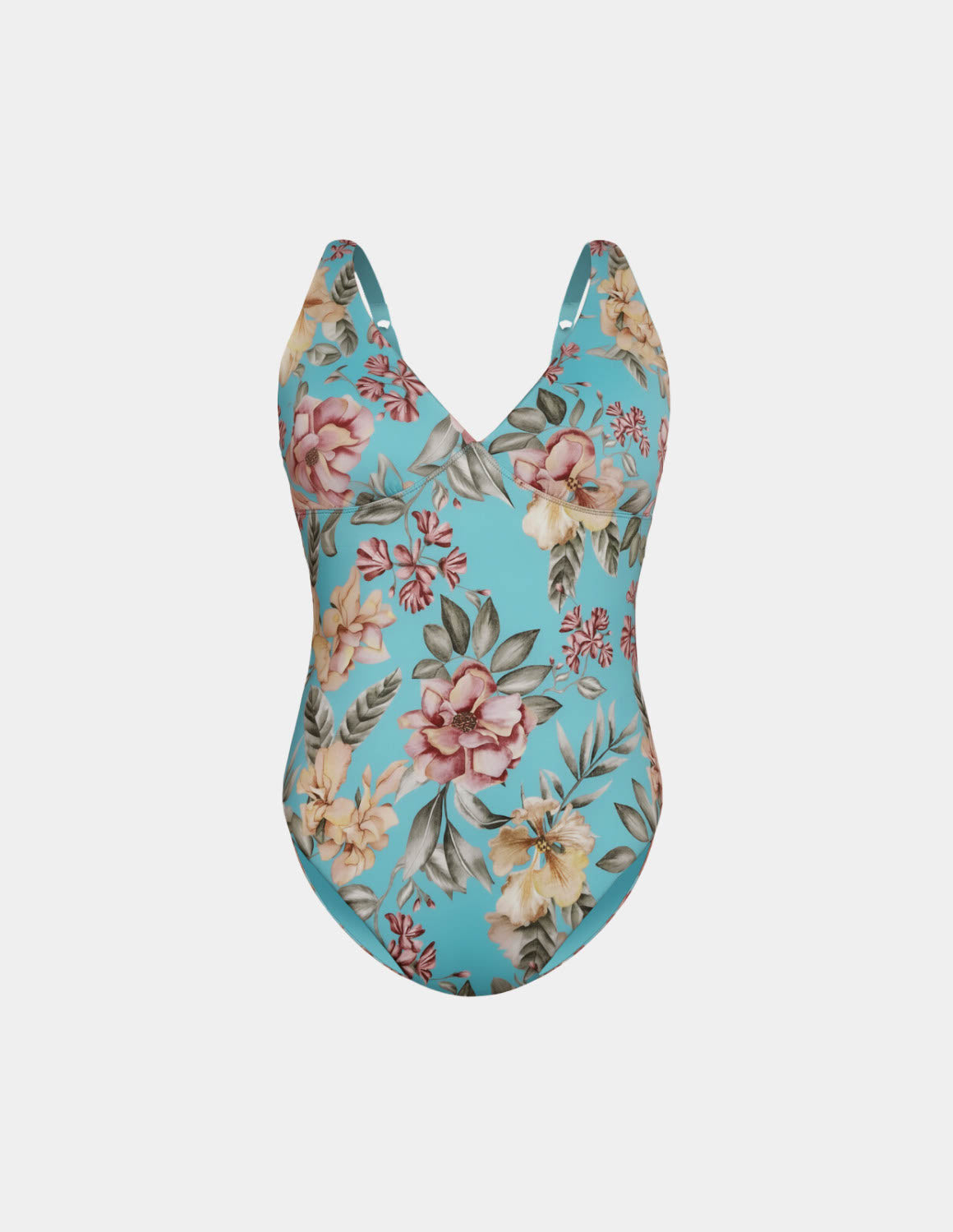 Sculpt Deep V One Piece Swimsuit shown front-facing against a light gray background – Lotus – view 11 of 18