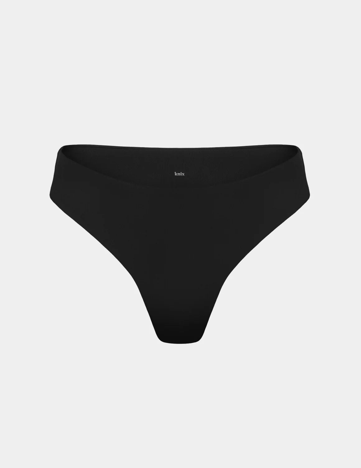 Sculpt Dipped Bikini Swim Bottom shown front-facing against a light gray background – Black – view 2 of 8
