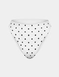 White with Black Polka Dot